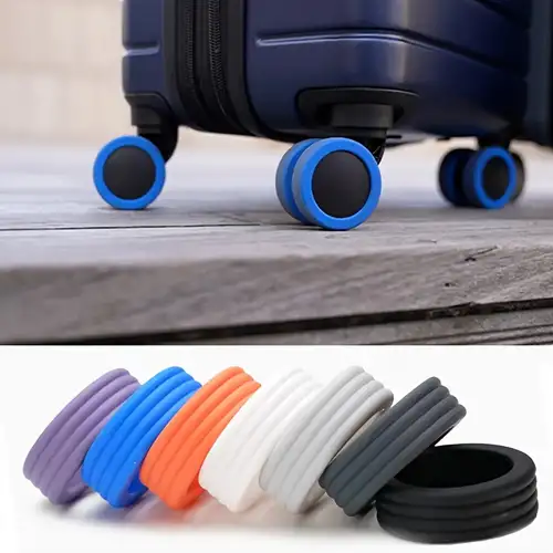 Silicone Luggage Wheels Protector Cover, Anti-slip Shock Absorption Luggage  Caster Shoes, Reduce Noise Wheel Wear, Travel Accessories - Temu Belgium