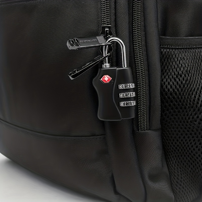 HOUTBY 4 x rojo 3 dígitos combinación candado para equipaje maleta viaje  código seguridad resettable