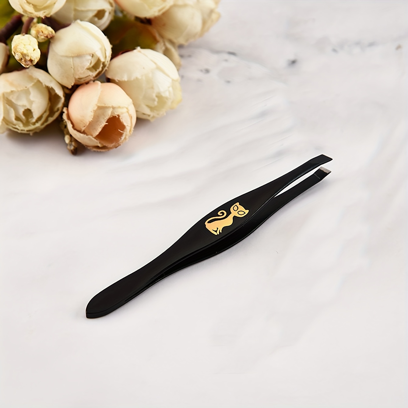 

Cute Cat Design Stainless Steel Eyebrow Tweezers, Professional Precision Unscented Hair Removal Tool For Shaping Eyebrows