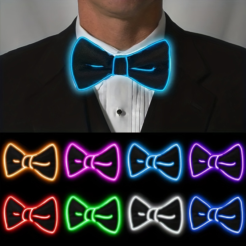 LED Bow Tie Sound Activated Glow Bow Tie For Party Special Personality