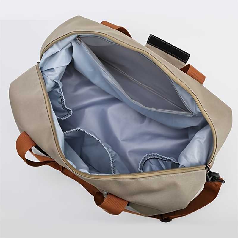 lightweight large capacity duffle handbag portable luggage bag versatile carry on overnight bag details 5