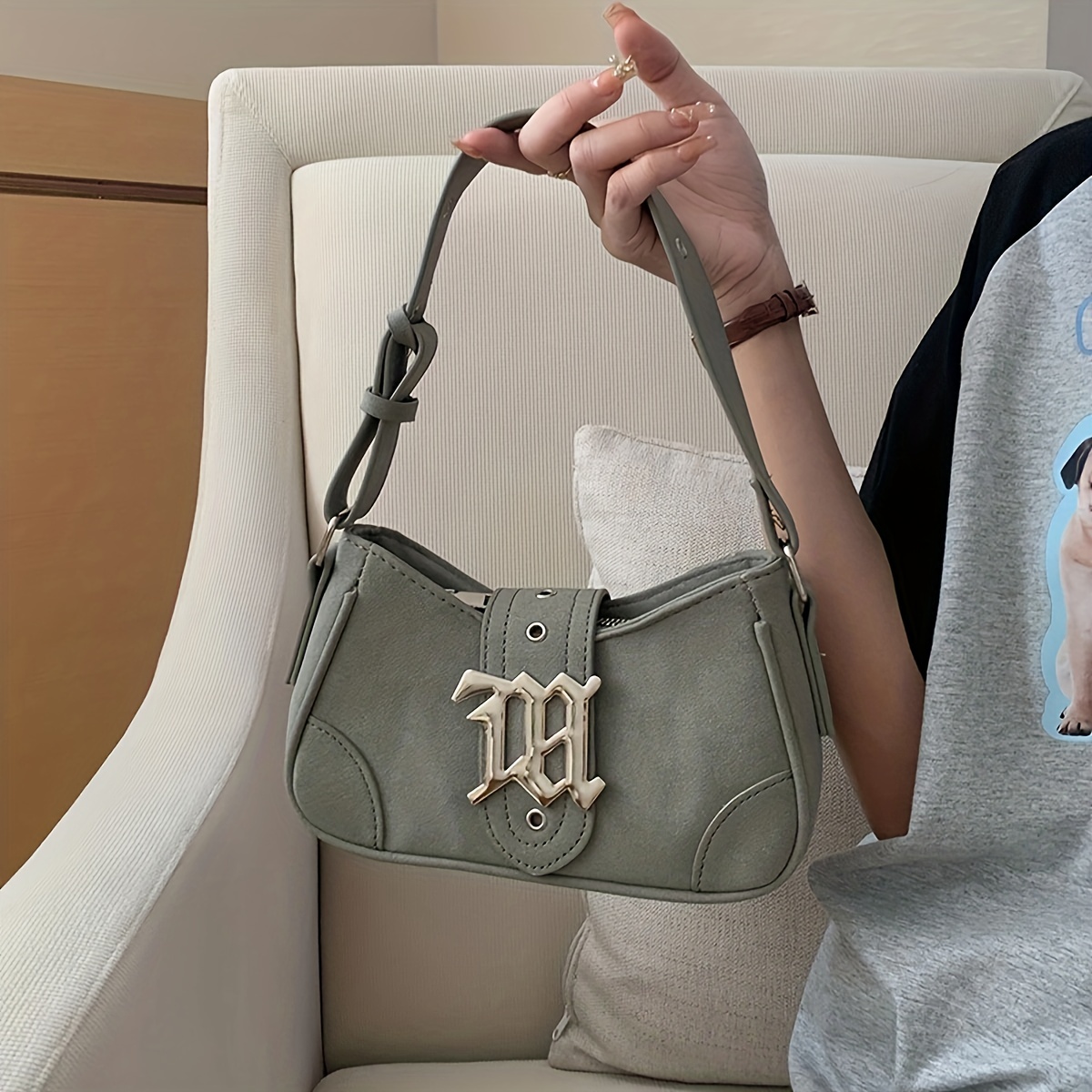 Mini Star Decor Crescent Bag, Trendy Niche Shoulder Bag, Women's Stylish Y2k  Handbag & Purse - Temu