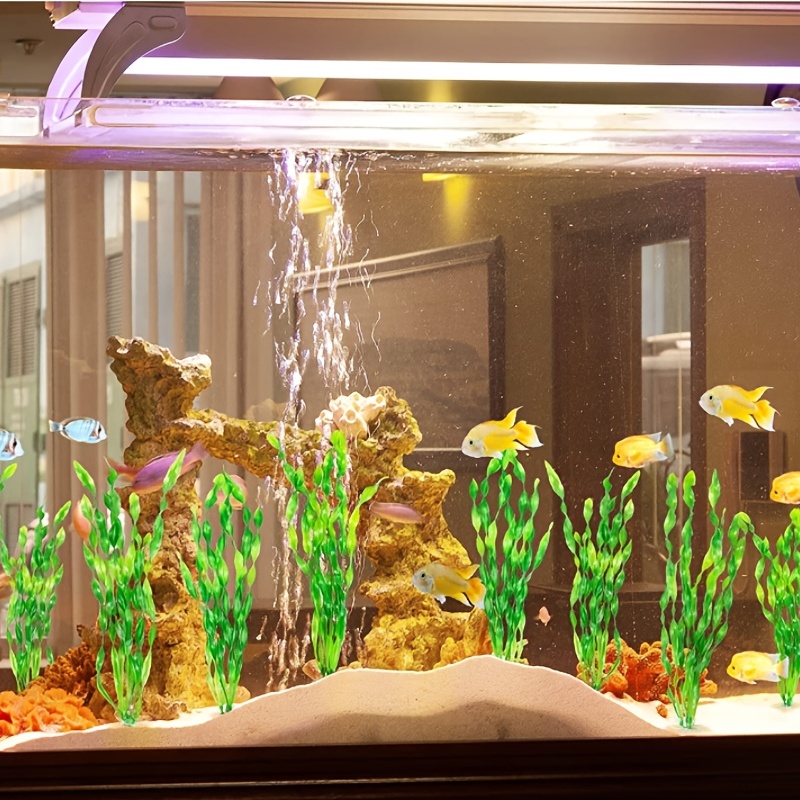 Simulation Plant Aquarium Supplies Fish Tank Landscaping - Temu