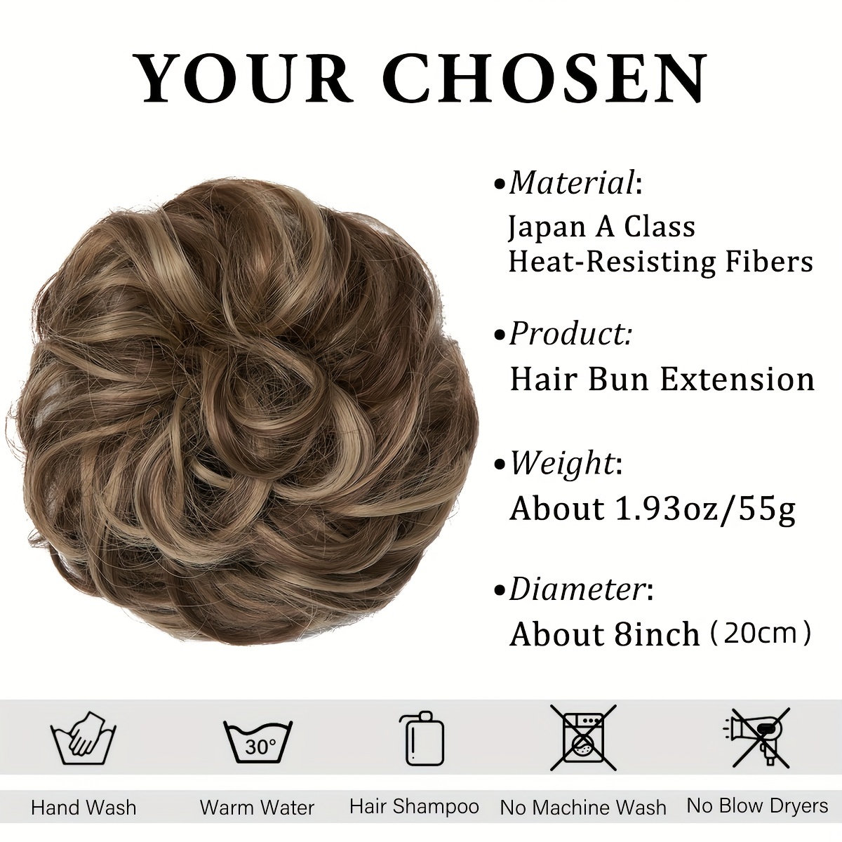 Updo Messy Hair Bun Curly Wavy Ponytail Extensions Hair Temu