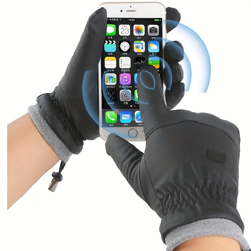 Plush Thickened Winter Gloves Windproof Waterproof Warm Touch Screen Gloves