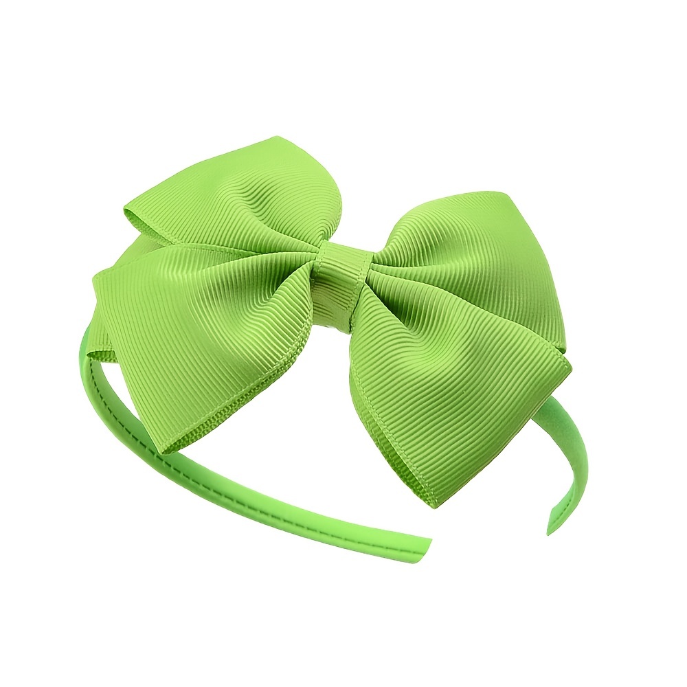 2 Satin-Haarspangen Mit Schleife, 7,6 Cm – Eleganter Grüner Farbton Für Kleine Mädchen