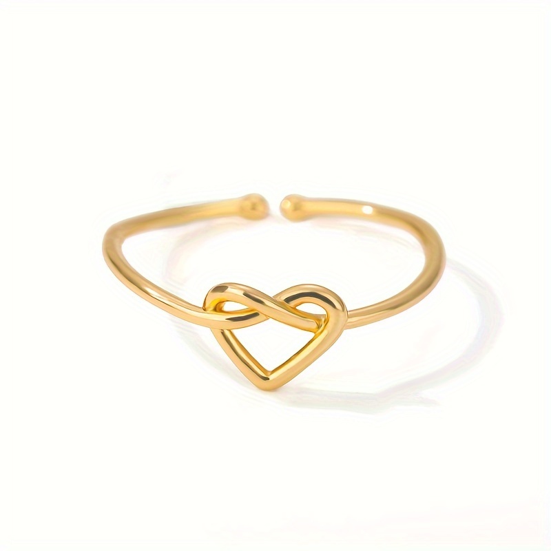 [one Adjustable Heart Ring] Adjustable Heart-shaped Ring For Women, Style - Ideal For Daily Wear Or Gifting