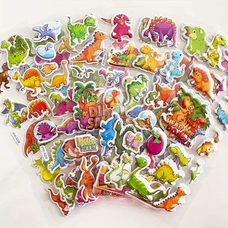  100pcs Stickers for Boys&Girls Kids Cute Dinosaur