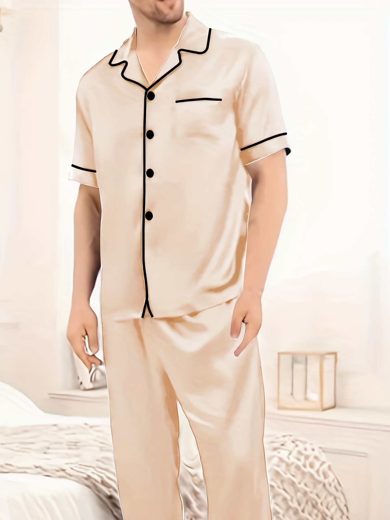 Fashion Mens Designer Pajamas For Men Nightwear Long Sleeve Sleep