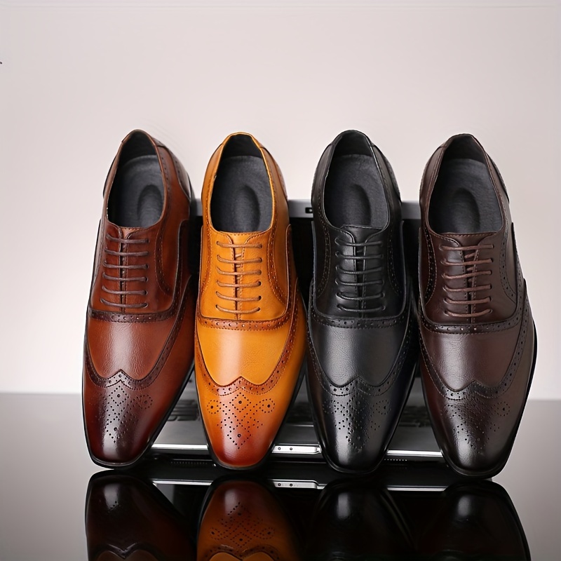 Men's Bright Color Oxford Shoes, Lace-up Front Dress Shoes For Men, Dance  Prom Ballroom - Temu Austria