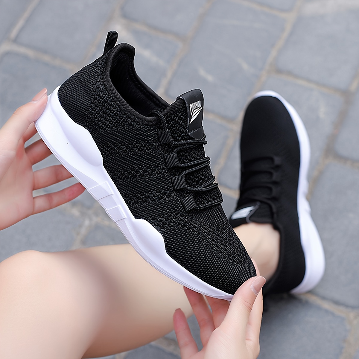 Breathable Lace Up Running Sneakers for Women