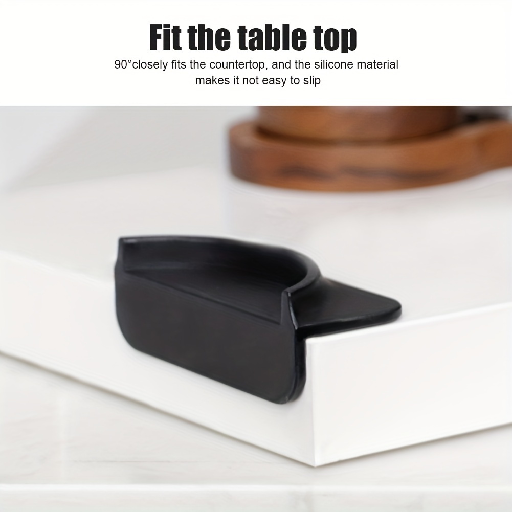 Tapis De Tassage Café En Silicone Noir – 20,5x15 Cm – Antidérapant Et Protection Pour Comptoir