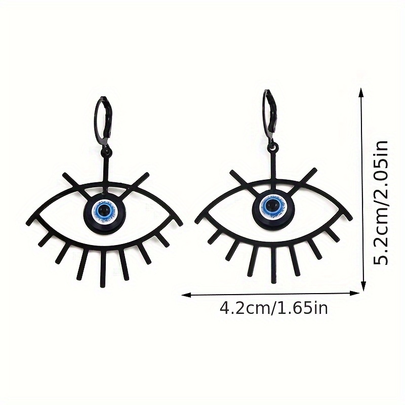 Gothic Eye Drop Earrings, Unique Design