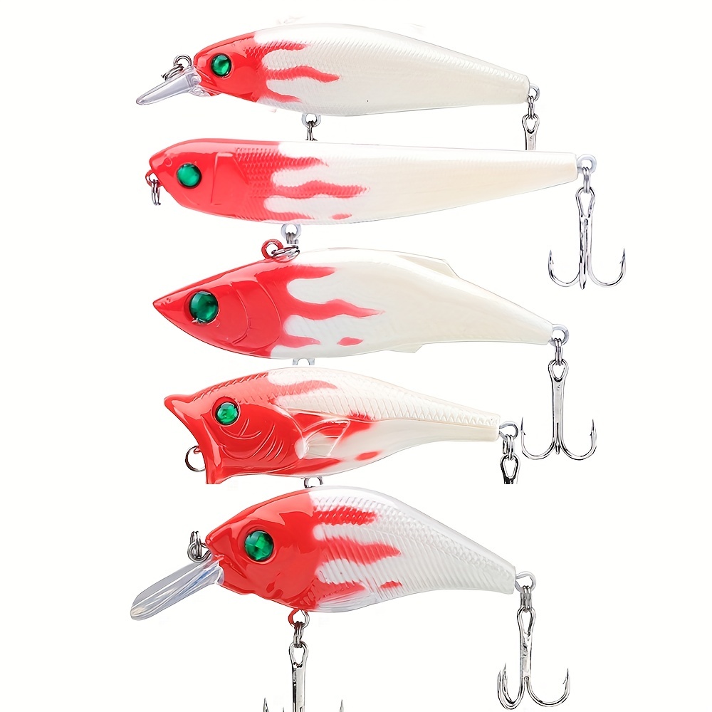 Premium Red Head Fishing Lure Set Ideal Saltwater Freshwater - Temu United  Arab Emirates