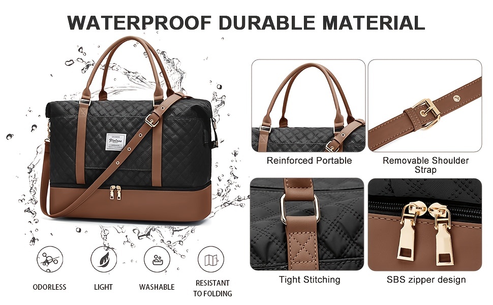 Travel Duffel Bag Charging Port Weekender Overnight Bag Wet - Temu