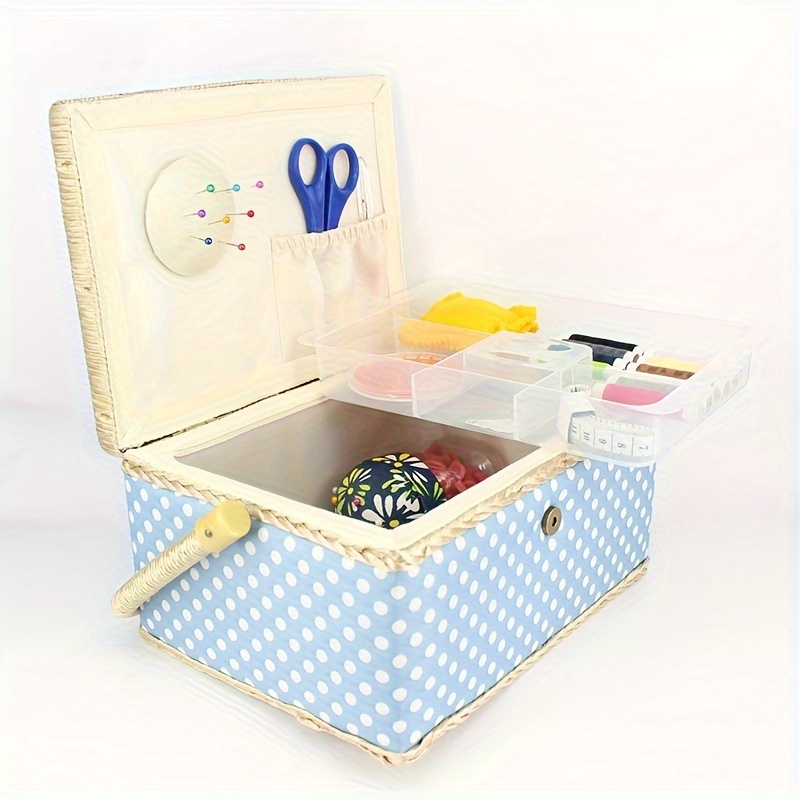 Sewing Supplies Organizer Bag, Double-Layer Sewing Box Organizer  Accessories Storage Bag, Large Sewing Basket Travel Women Sewing Box for  Sewing