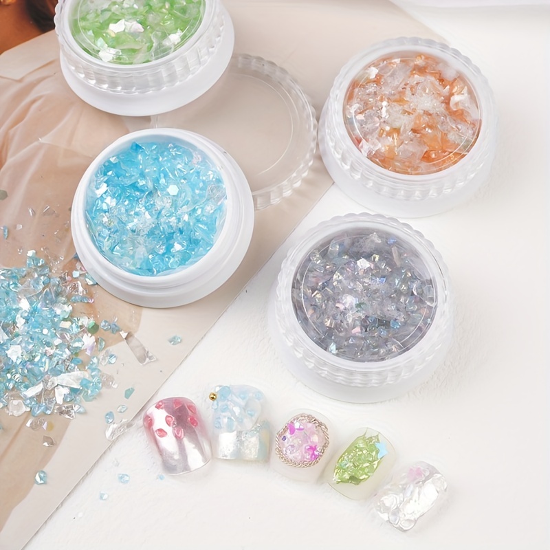 Mix Glass Holographic Paper Diy Resin Jewelry Accessories - Temu
