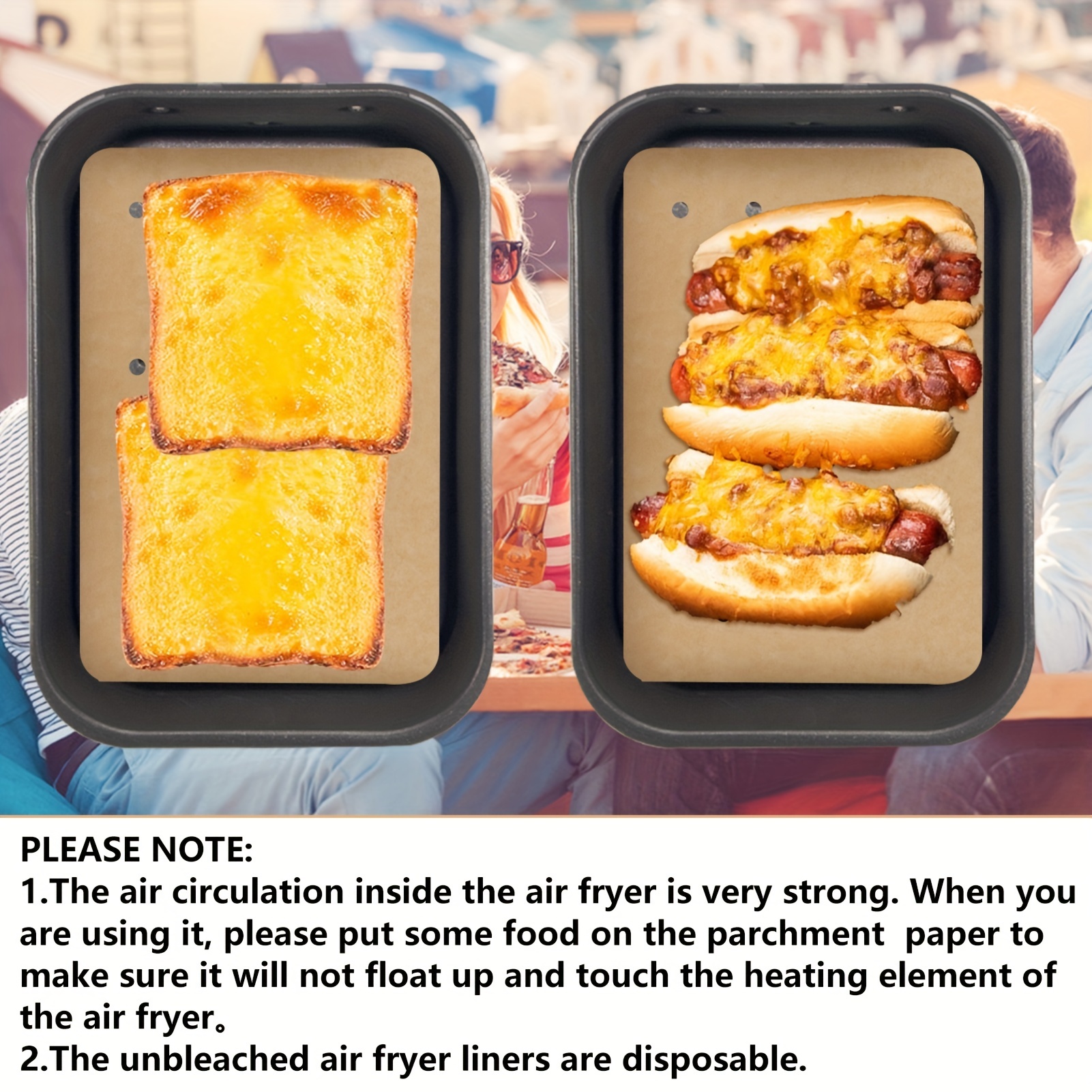 100Pcs Air Fryer Liners Air Fryer Accessories for Ninja Foodi Dual