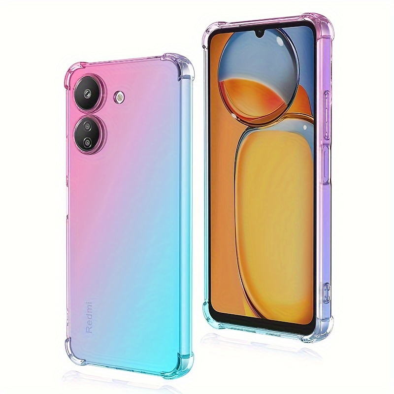  Compatible with Xiaomi Poco M6 Pro 5G Case,Shockproof  Protective Cover,Compatible with Xiaomi Poco M6 Pro 5G Transparent TPU Soft  Shell Phone Case Cover Blue : Cell Phones & Accessories