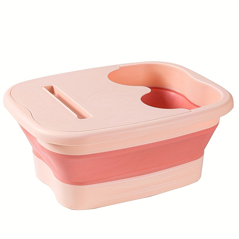 Folding Bubble Foot Bath Bucket With Lid Silicone Bucket - Temu