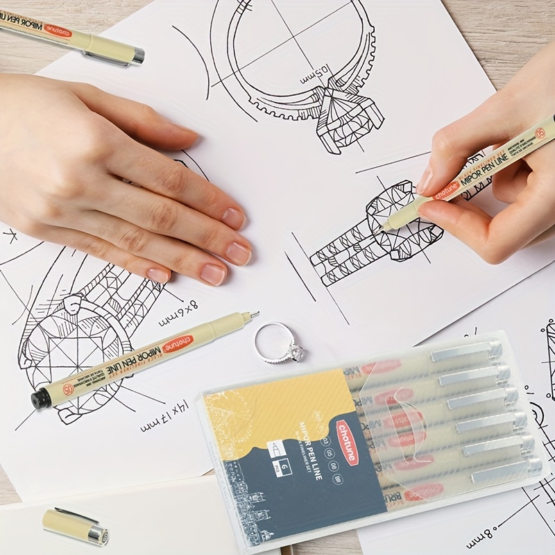 Drawing Pens 12-Pack, Art Pens Anime Pens Sketch Pens Precision Multiliner Pens Ink Pens Calligraphy Pens Design Pens Office School Supplies Drawing