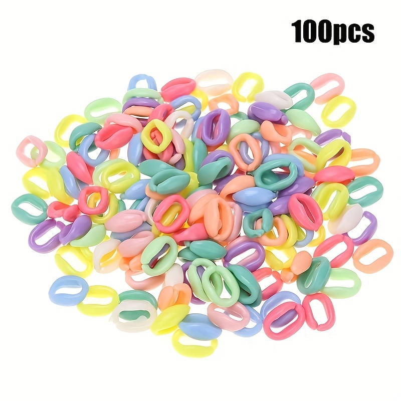 Plastic C-Clips Hooks Chain Links - Foot Toys for Parrots - Easy Hanging -  Bulk