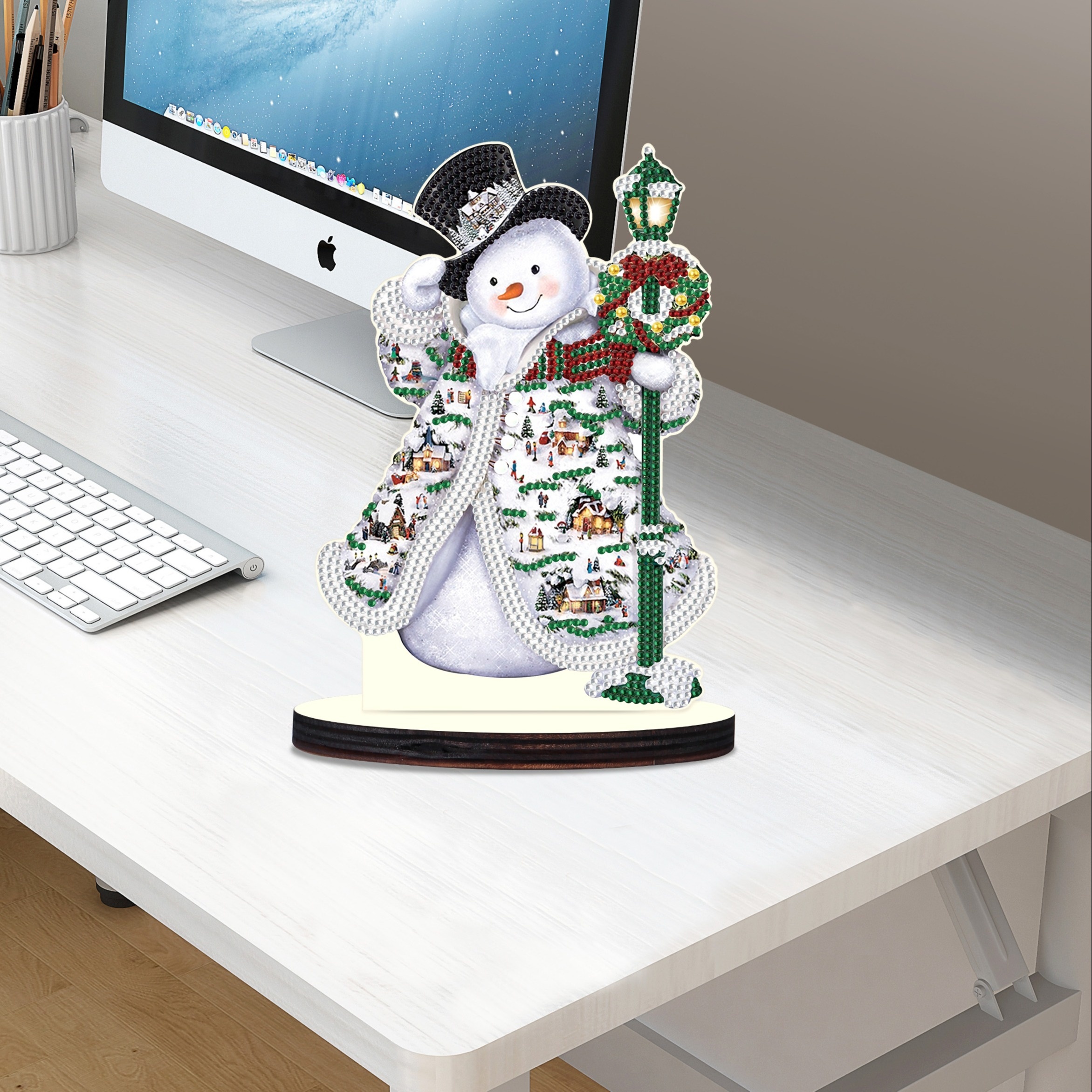 5D DIY DIAMOND Art Table Decor Charms Snowmen Christmas Decor