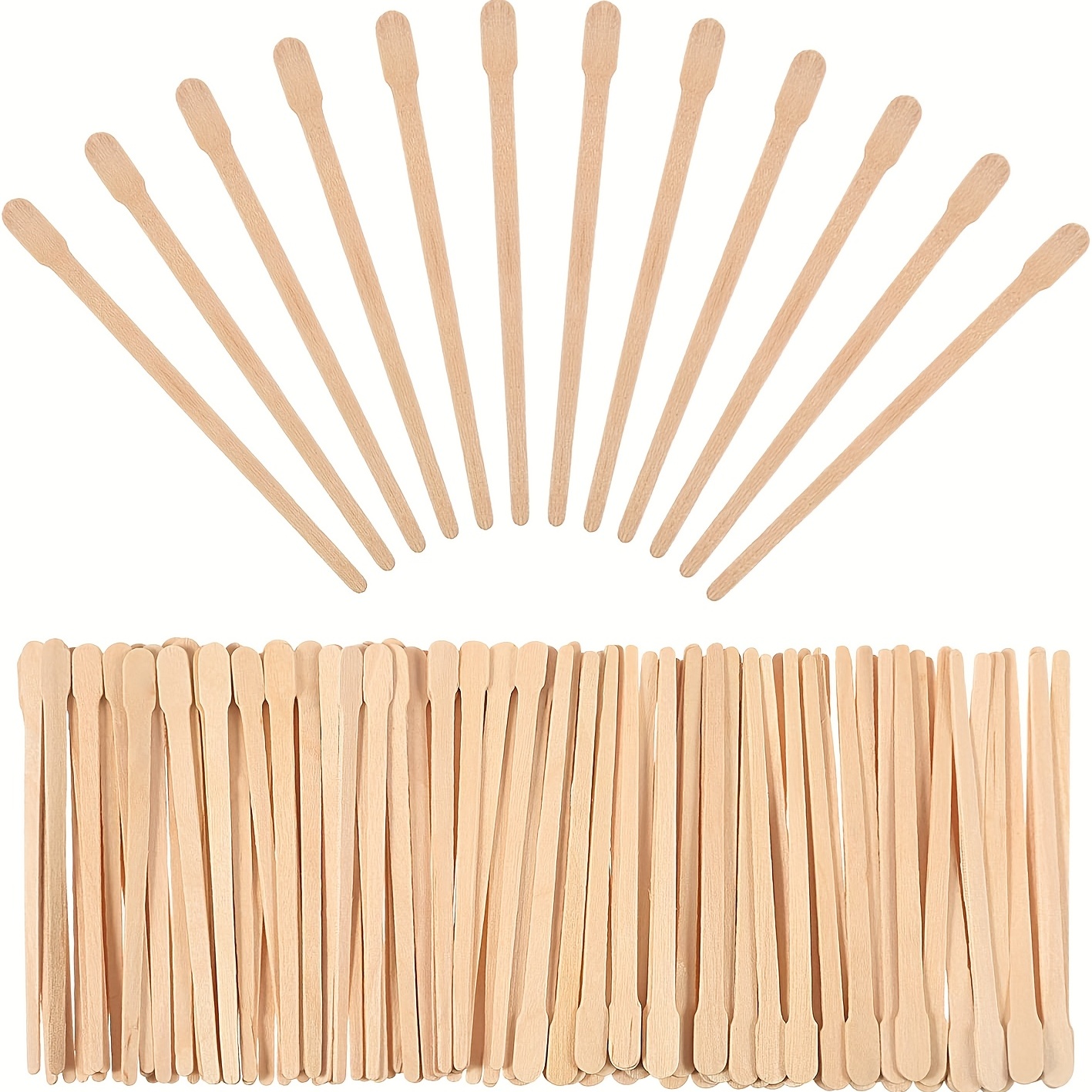 100pcs/pack Disposable Wooden Waxing Stick Face Eyebrows Nose Body