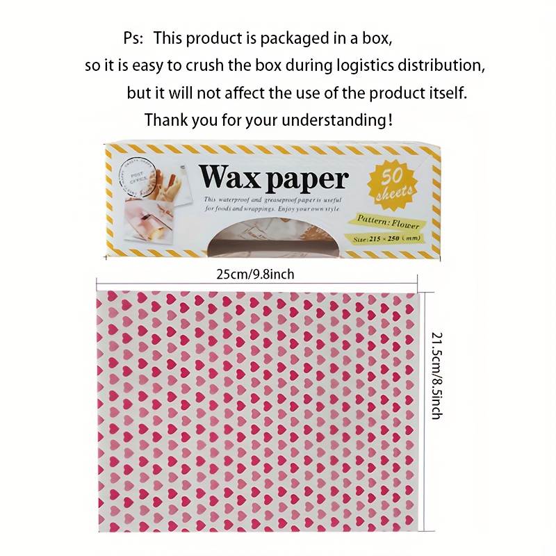 Wax Paper Sheets Food Grade Greaseproof Paper Food Wrappers - Temu