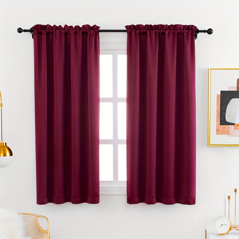 Blackout Curtains Panels For Room Decor Noise Reducing Thermal Insulated  Rod Pocket Curtain Blackout Window Drapes For Bedroom Living Room Home Decor  - Temu United Kingdom