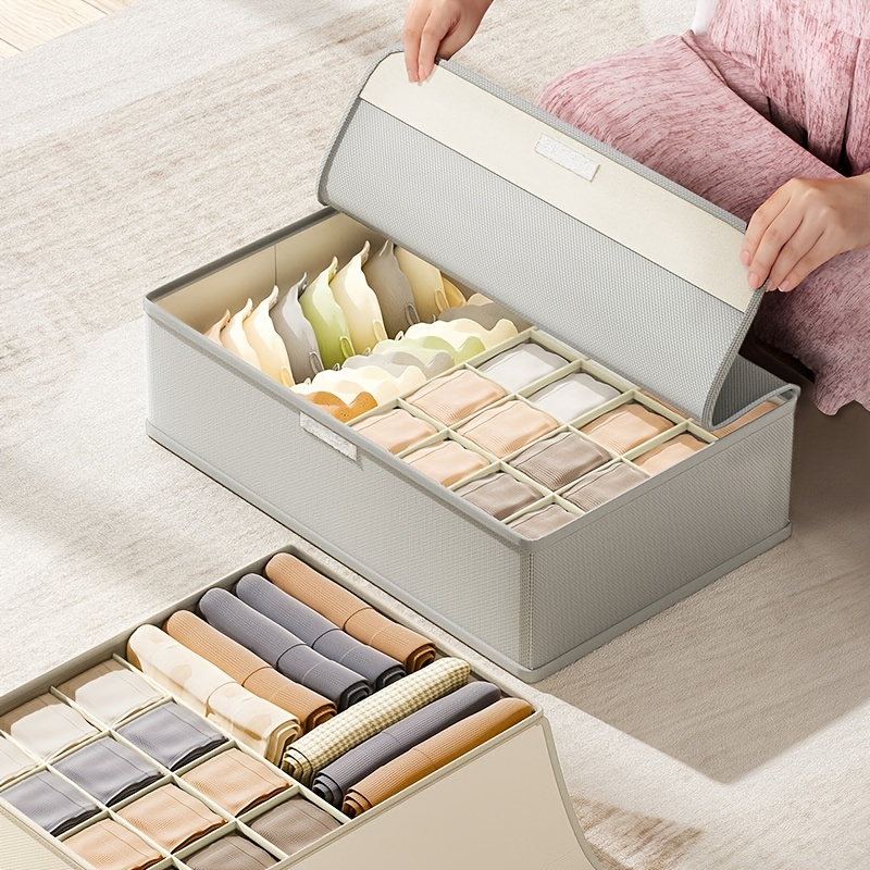 Stylish Oxford Cloth Flip Underwear Storage Box