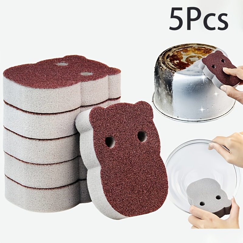 Nano Carborundum Sponge with Handle, Nano Emery Sponges Rust