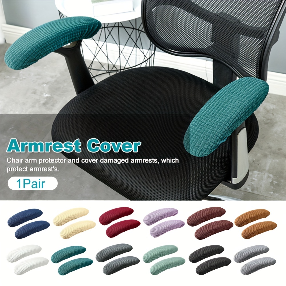 Solid Color Elastic Half wrapped Office Chair Armrest Cover - Temu