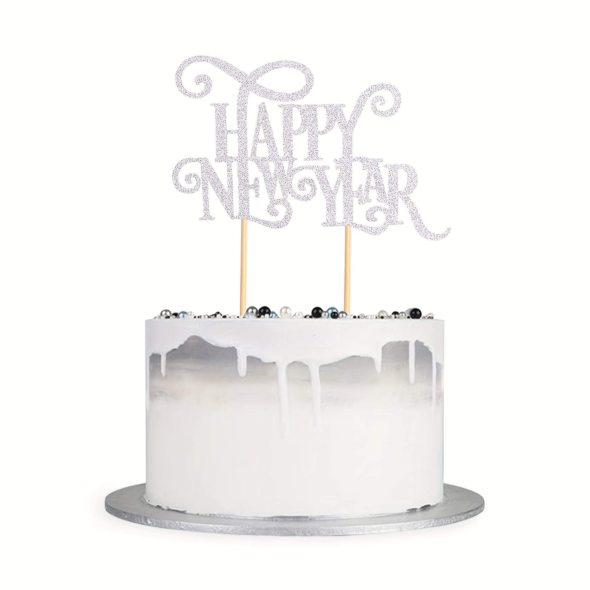 1/2pcs, Glitter 2024 Nuovo Anno Cake Insert 2024 Felice Anno Nuovo Festa Di  Capodanno Decorazione Della Torta - Temu Italy