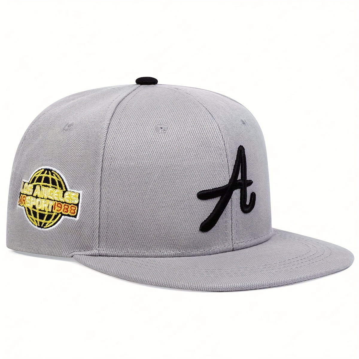 Los Angeles Embroidery Baseball Casual Hip Hop Snapback Hat Adjustable Sunshade Dad Hats for Women Men,Temu