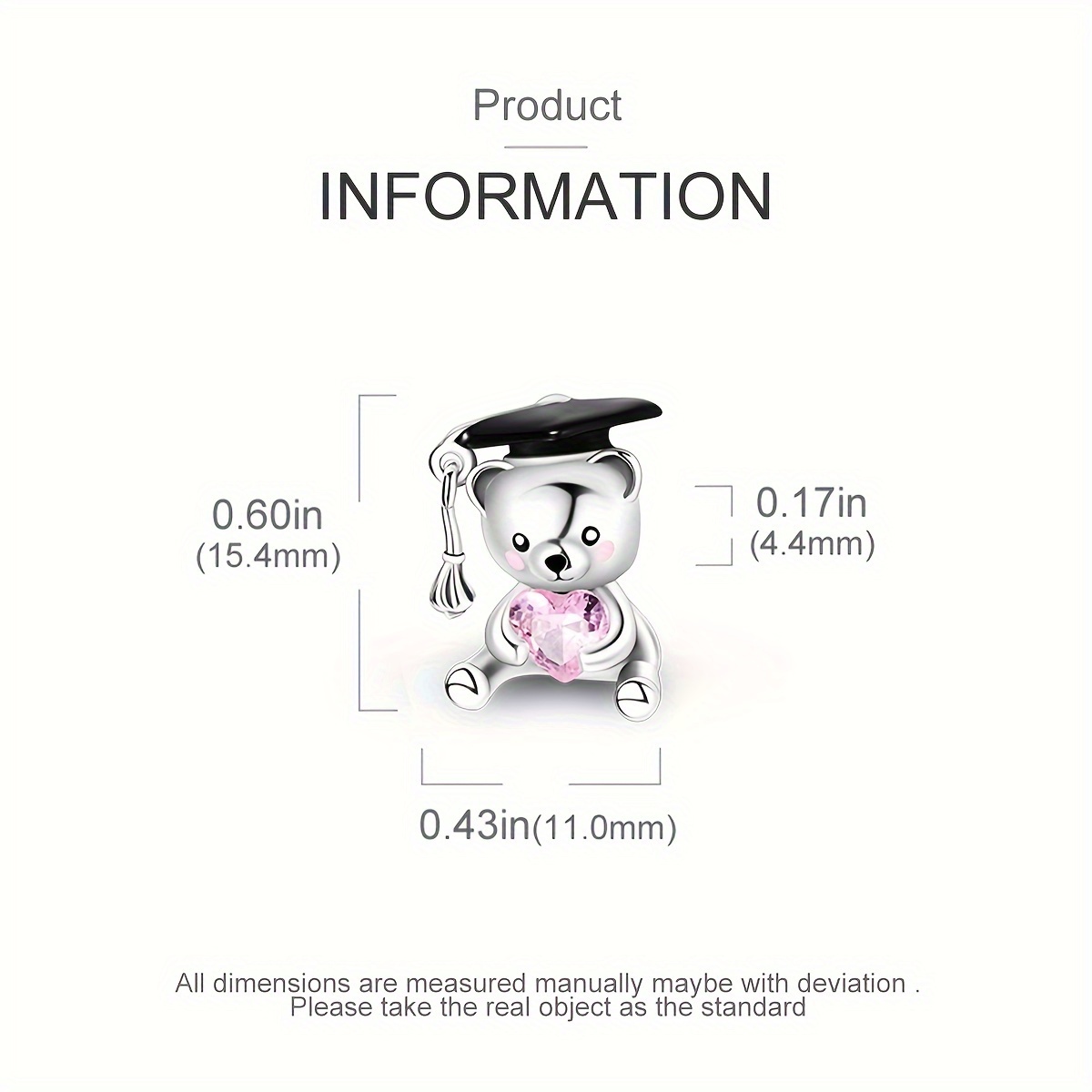 Charm Pendente Coniglietto In Argento 925 Con Dettagli Rosa E - Foto 4