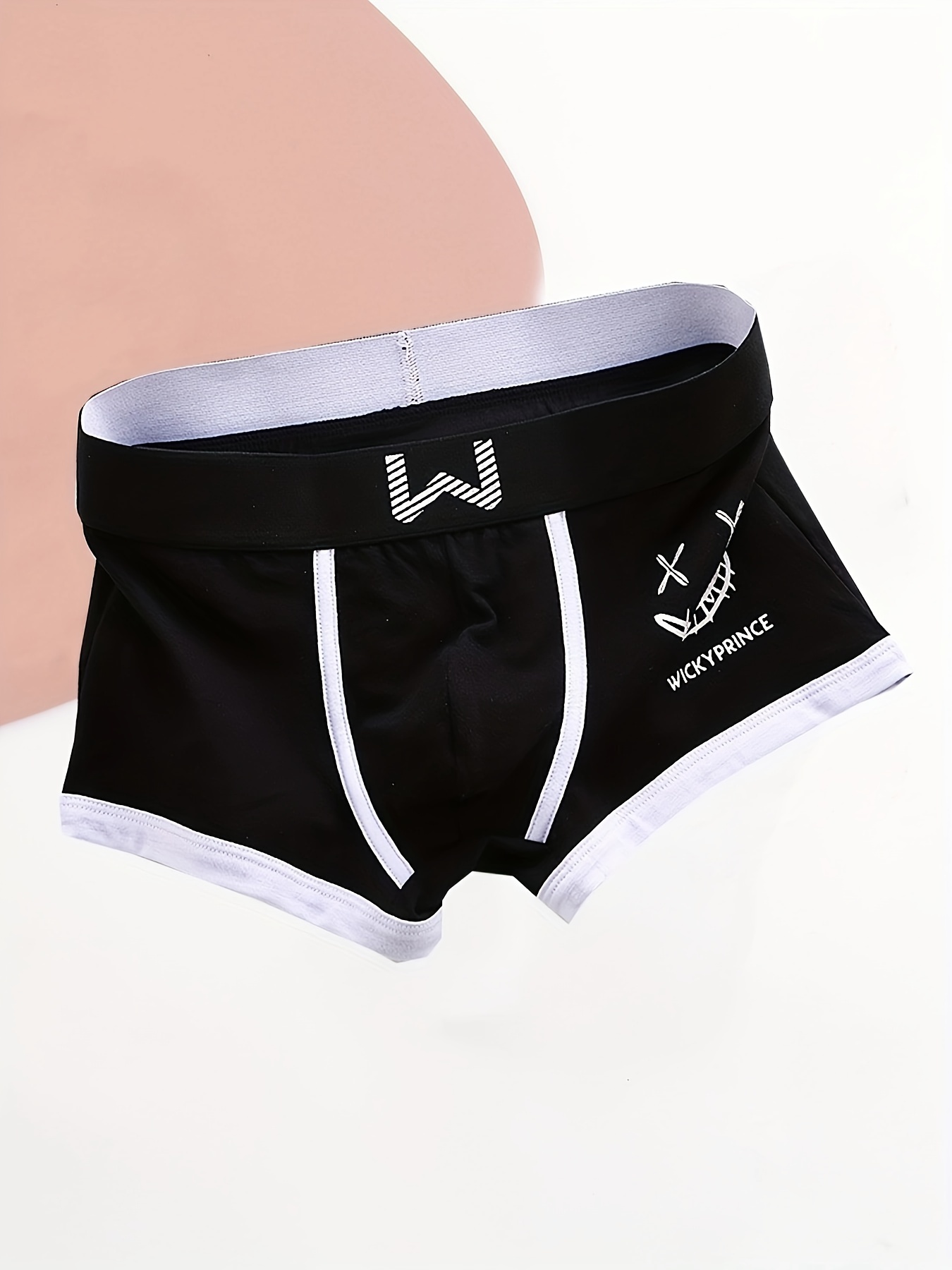 Men's Smile Face Print Fashion Underwear Breathable Soft - Temu