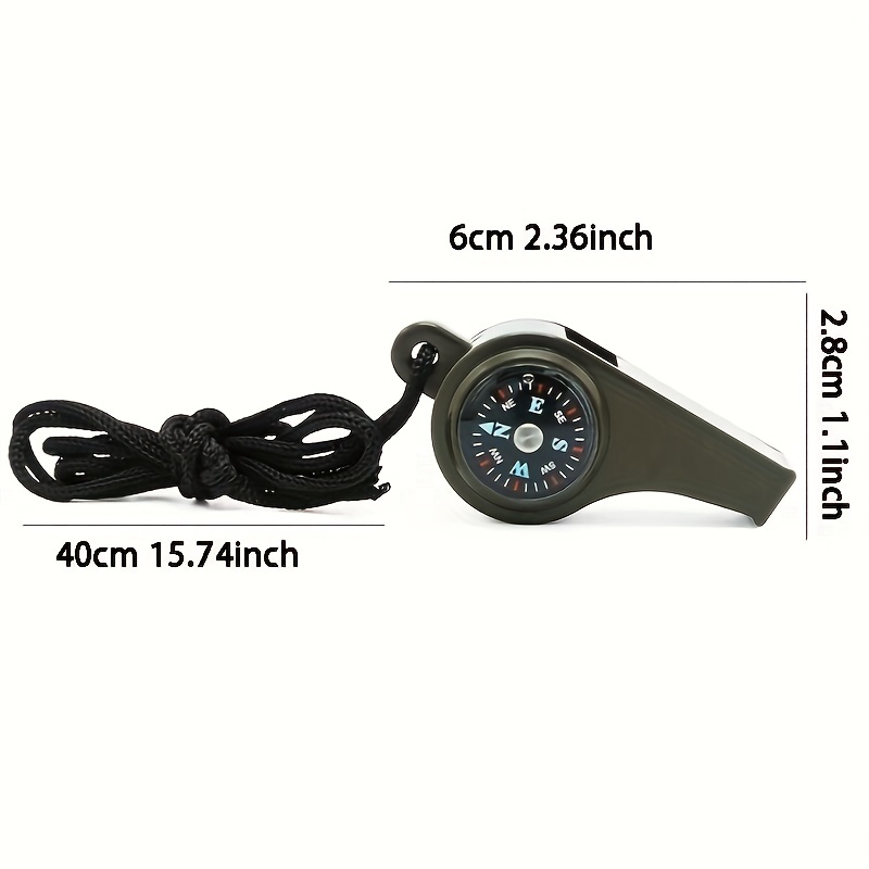 3 in 1 Compass Lifesaving Whistle Thermometer - Temu