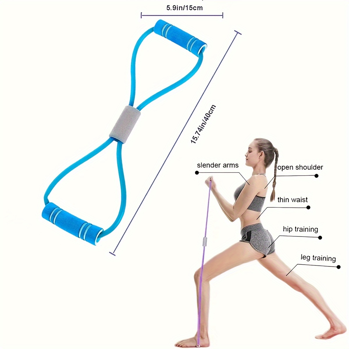 8 Shaped Resistance Band for Fitness Stretching & Strength Training