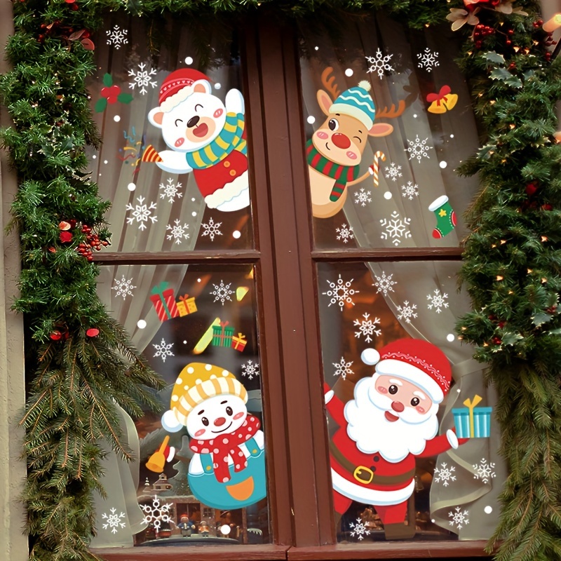 Fensteraufkleber, Weihnachtsdekoration, statische Schneeflocke