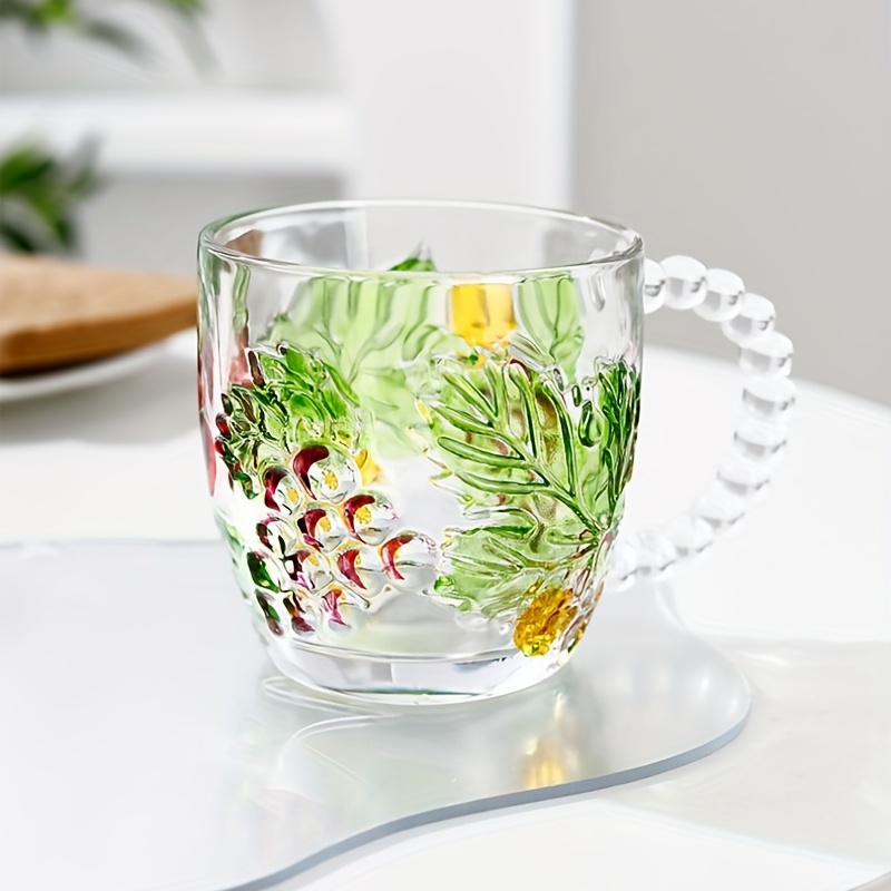 180ml Vintage Transparent Stained Glass Cup,Retro Coffee Cup