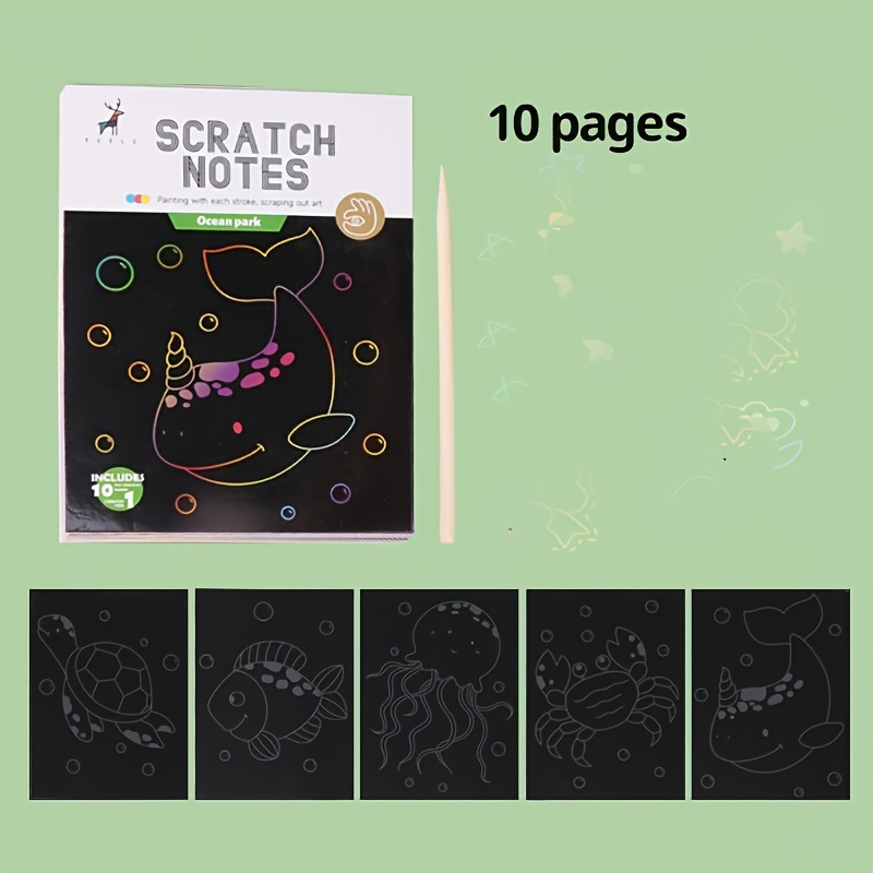 Scratch Bookmarks Art For Kids: 2 Styles Magic Scratch Paper - Temu