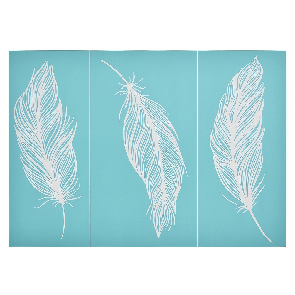 BOOLOOEN Silk Screen Stencils Self-Adhesive Screen Stencils Reusable  Feather Screen Transfers for DIY Painting on Wood Panels Walls Floors. let  your dreams be your wings