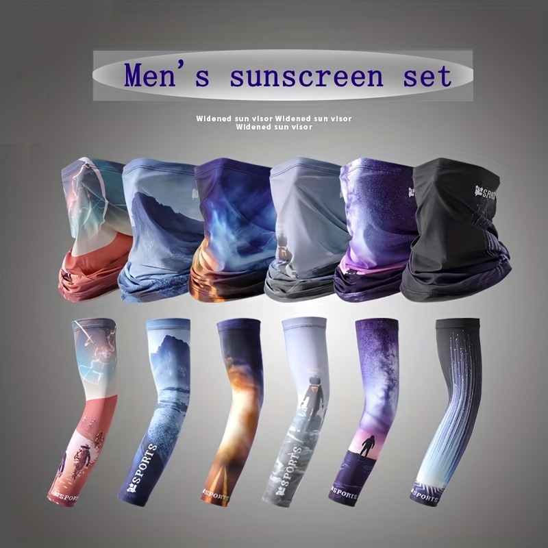 Ice Silk Sunscreen Mask Set for Men and Women - Full Face Neck Guard