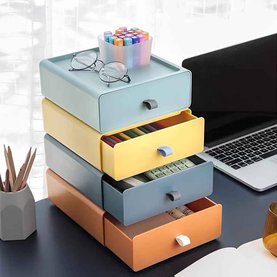 Multi layer Drawer Storage Box Desktop Dustproof Cosmetic - Temu