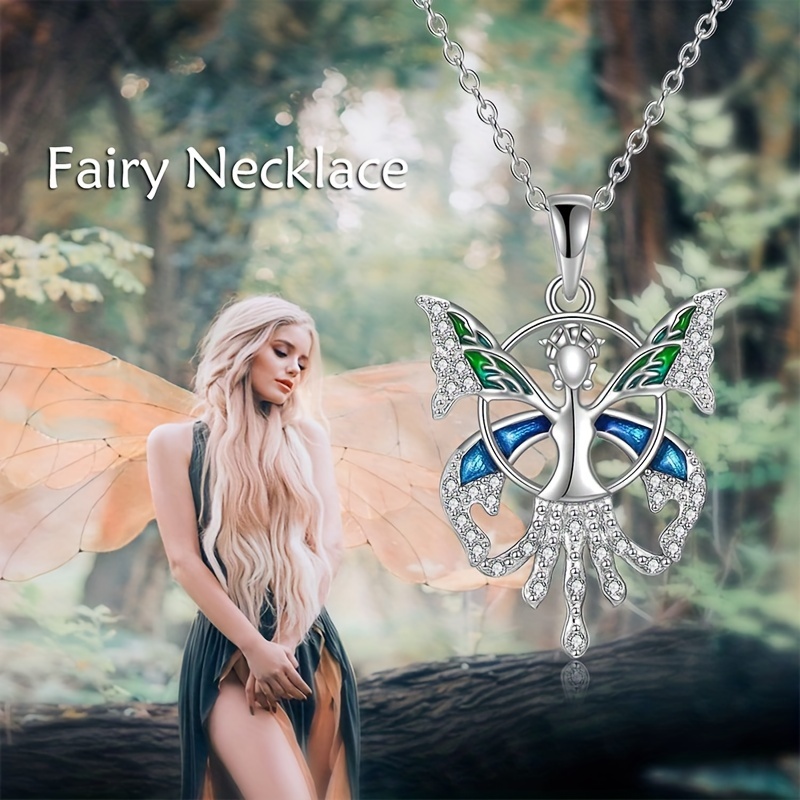 Silver deals fairy pendant