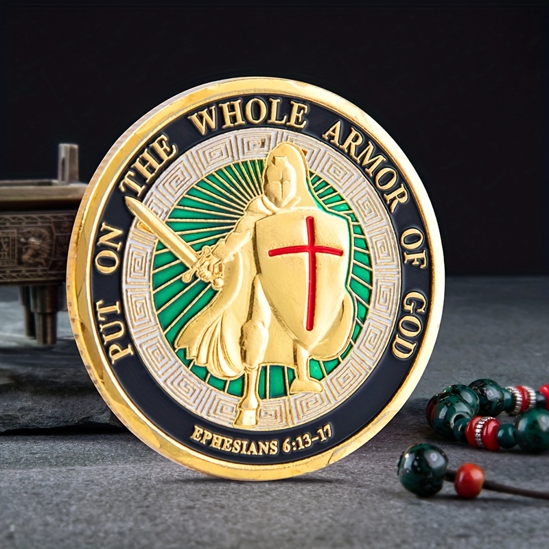 Put On The Whole Armor Of God Challenge Coin Prayer Commemorative Coin ...