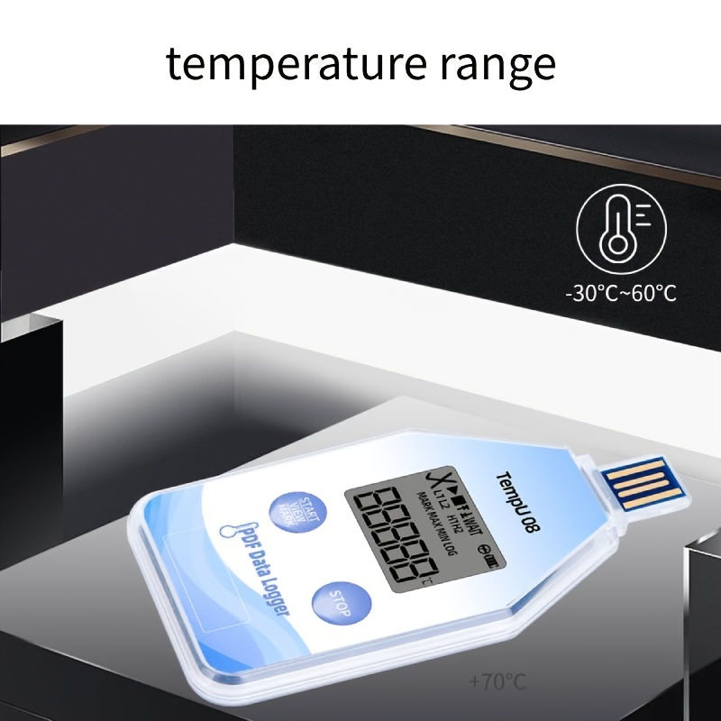 Goxawee Single Use Usb Temperature Data Logger Digital - Temu