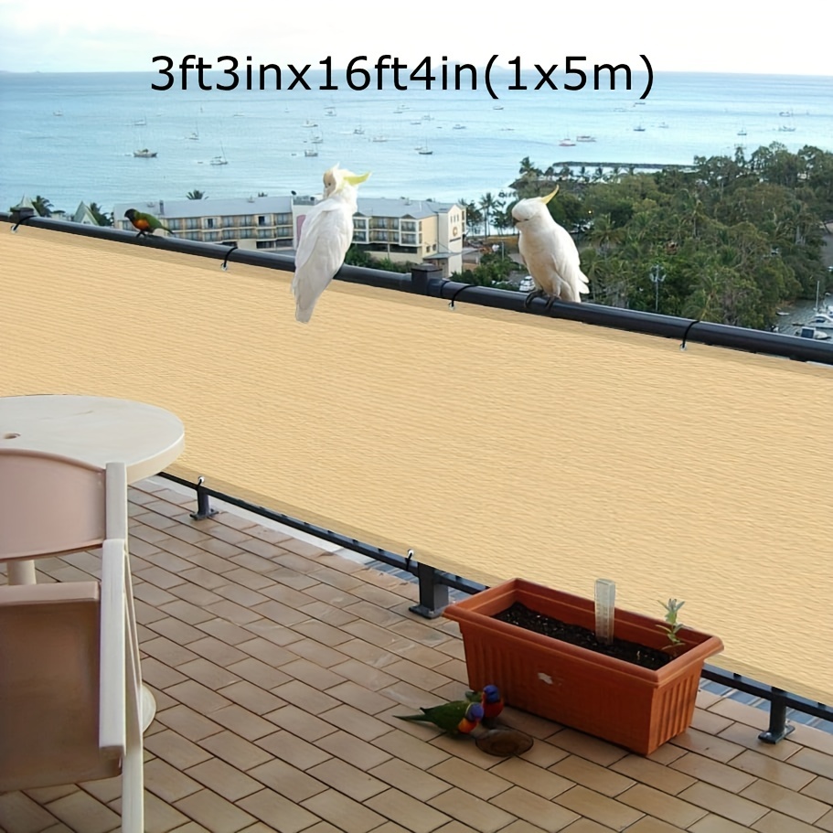 1pc Schermo Recinzione Privacy Balcone Barriera Rete A Vela - Temu Italy