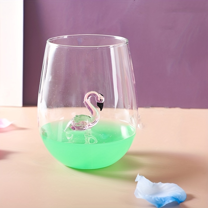 Flamingo Glass Mug, Flamingo Glass Cup